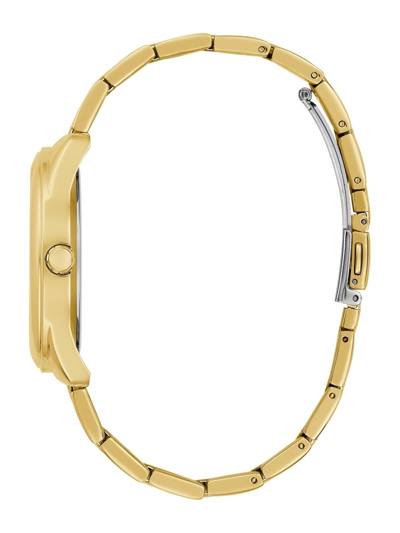 Guess Gold-Tone G-Cube Dial Analog Watch - Gold Guess Gold-Tone G-Cube Dial Analog Watch - Gold