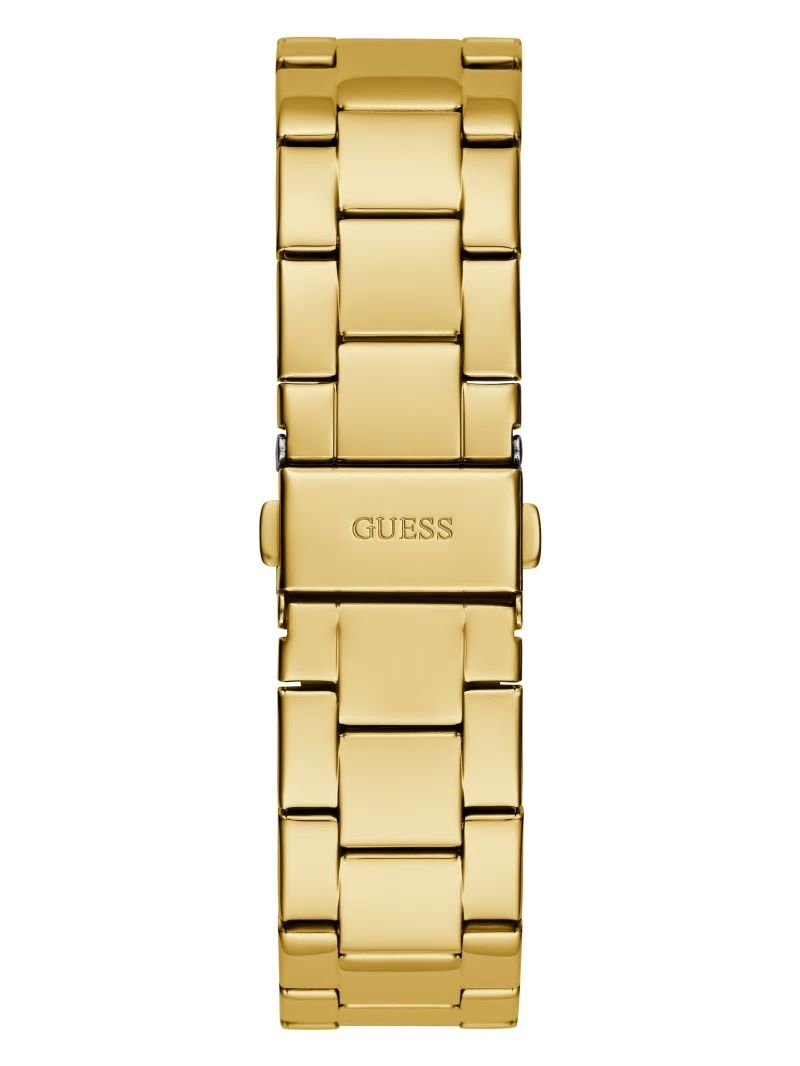 Guess Gold-Tone G-Cube Dial Analog Watch - Gold Guess Gold-Tone G-Cube Dial Analog Watch - Gold