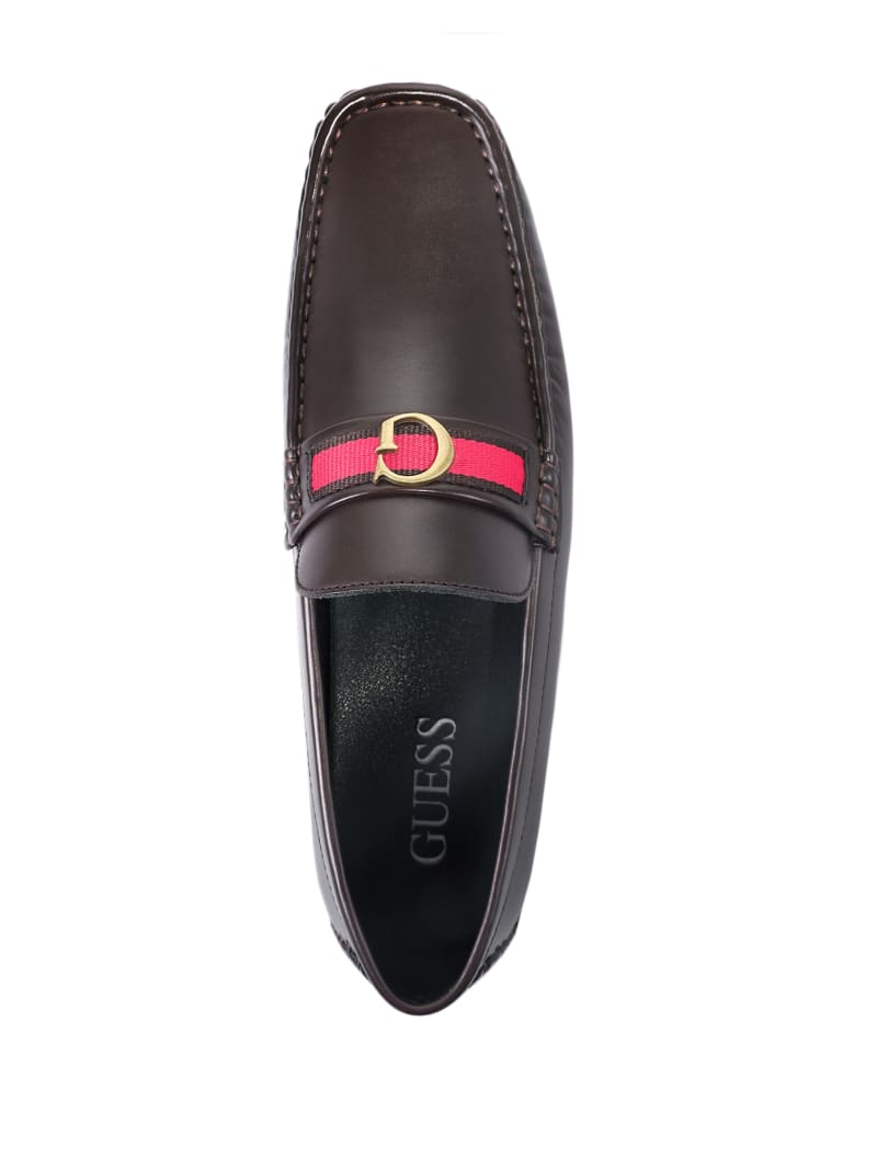 Guess Aurolo G Logo Driving Loafers - Dark Brown Guess Aurolo G Logo Driving Loafers - Dark Brown