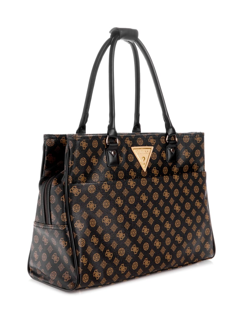 Guess Wilder Peony Shopper Tote - Brown Guess Wilder Peony Shopper Tote - Brown