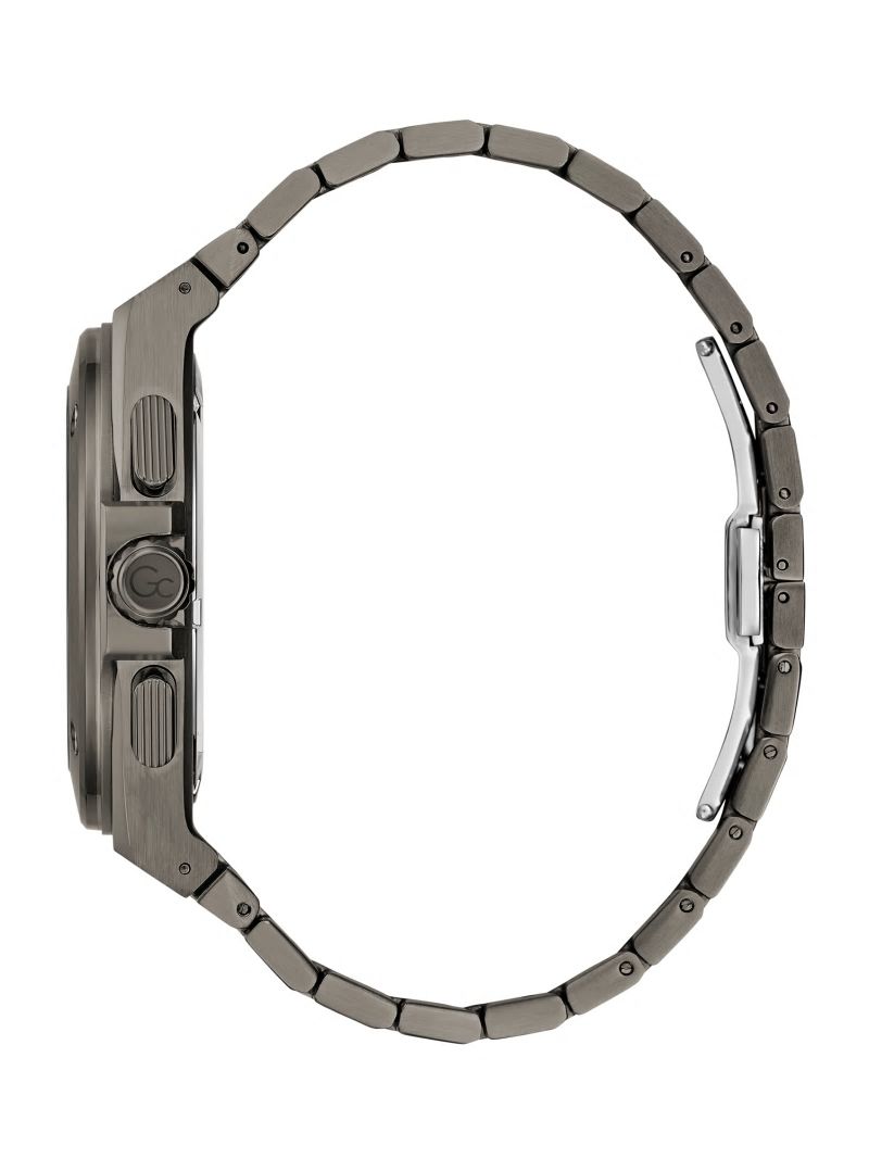Guess Gc Dark Silver and Blue Multifunction Watch - Gunmetal Guess Gc Dark Silver and Blue Multifunction Watch - Gunmetal