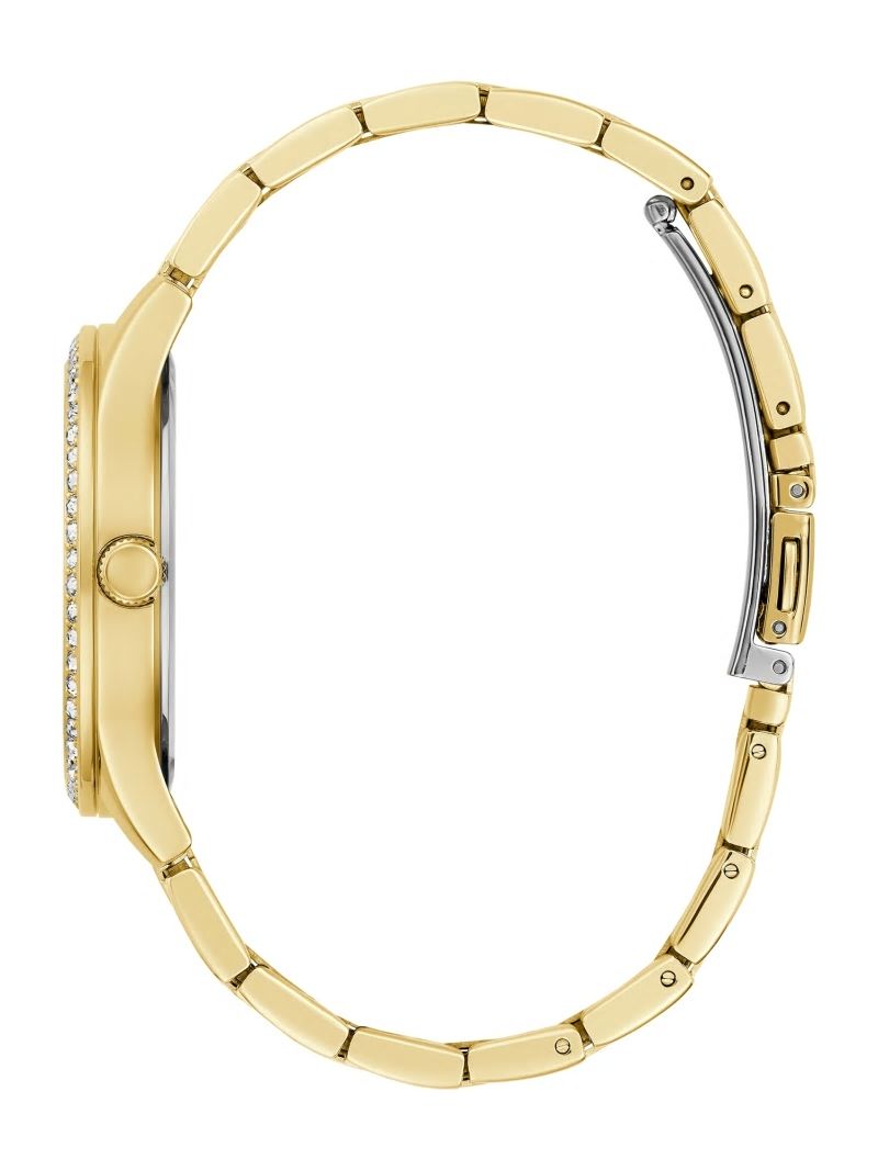 Guess Gold-Tone Logo Analog Watch - Gold Guess Gold-Tone Logo Analog Watch - Gold