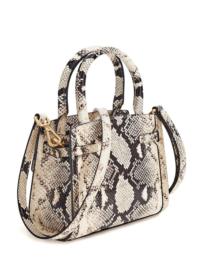 Guess Cristina Small Leather Satchel - White Patent Guess Cristina Small Leather Satchel - White Patent