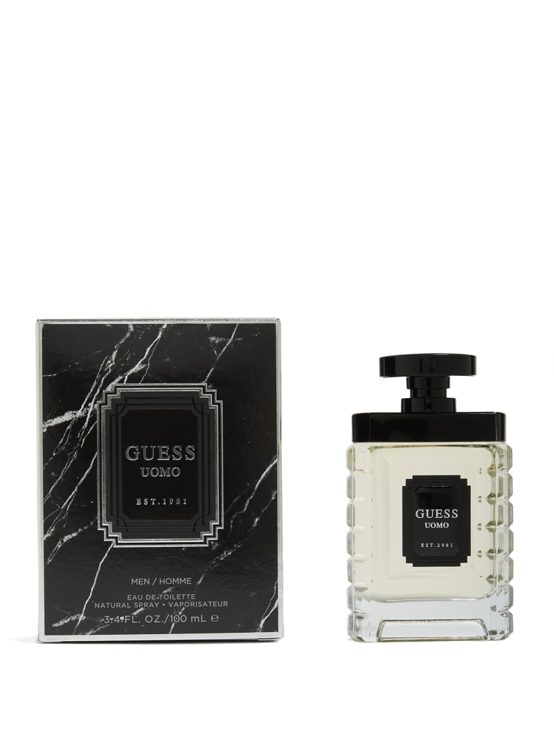 Guess GUESS UOMO Eau De Toilette 3.4 oz - Silver/Navy Guess GUESS UOMO Eau De Toilette 3.4 oz - Silver/Navy