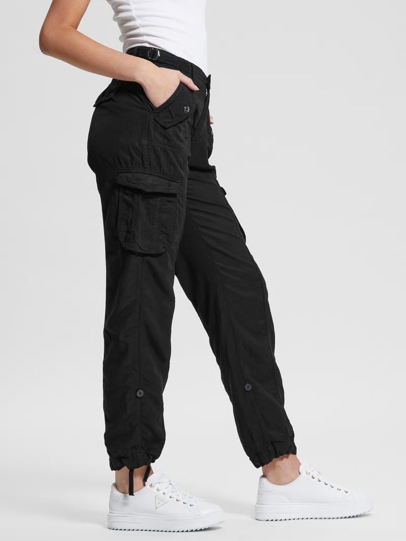 Guess Eco Nessi Cargo Pants - Jet Black Multi Guess Eco Nessi Cargo Pants - Jet Black Multi