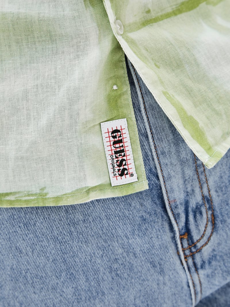 Guess GUESS Originals Painter Shirt - Green Fairway Multi Guess GUESS Originals Painter Shirt - Green Fairway Multi