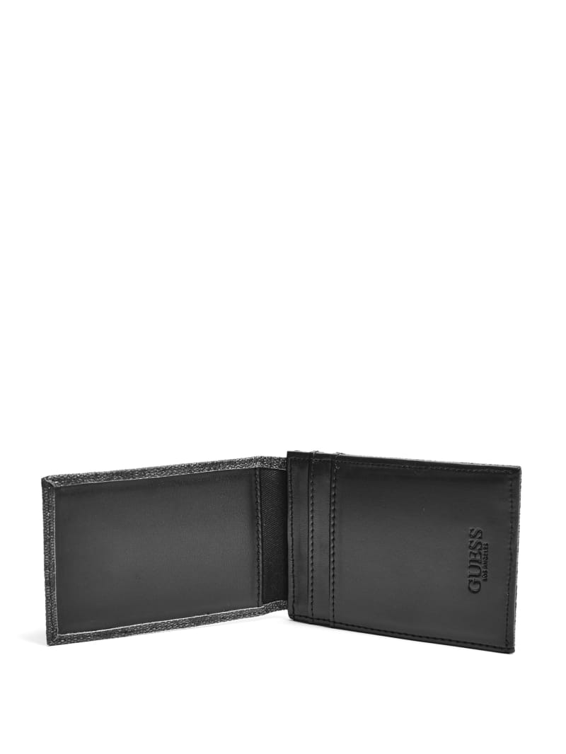 Guess Don Logo-Print Magnetic Card Case - Black Guess Don Logo-Print Magnetic Card Case - Black