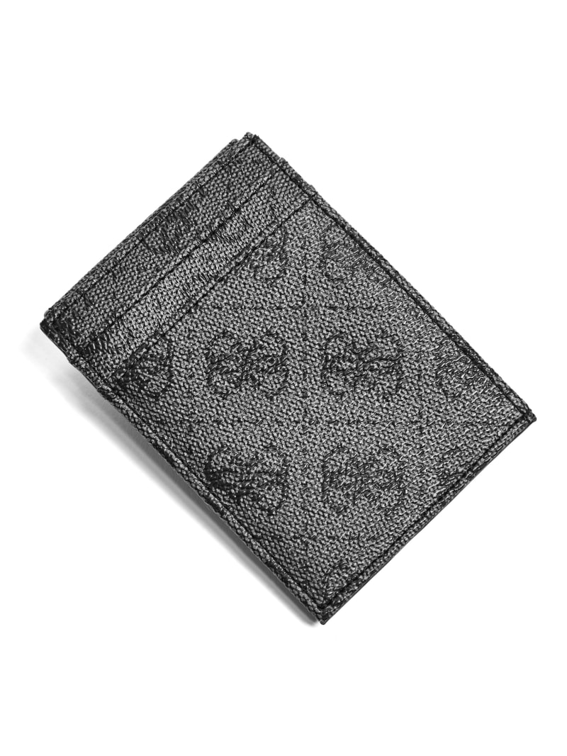 Guess Don Logo-Print Magnetic Card Case - Black Guess Don Logo-Print Magnetic Card Case - Black