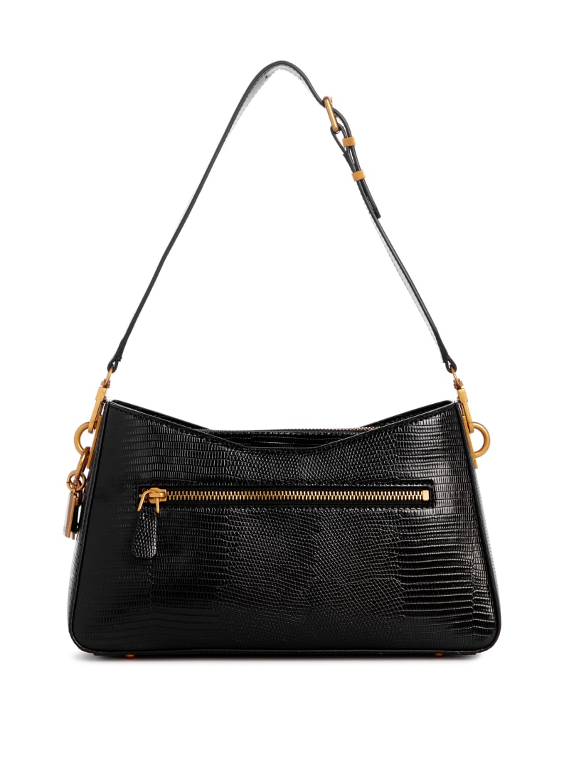 Guess Ginevra Elite Shoulder Bag - Black Floral Print Guess Ginevra Elite Shoulder Bag - Black Floral Print