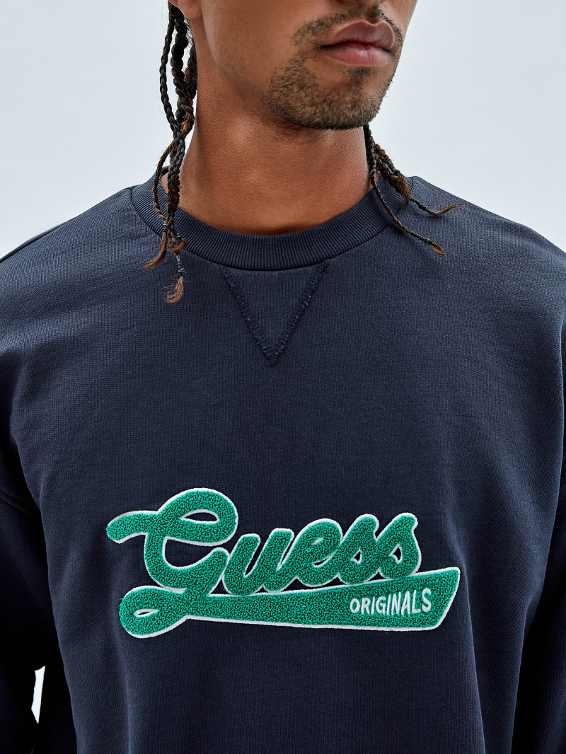 Guess GUESS Originals Drawstring Sweatshirt - Blackened Blue Guess GUESS Originals Drawstring Sweatshirt - Blackened Blue