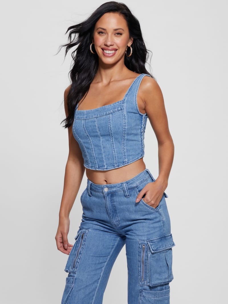 Guess Neil Denim Bustier - June Lake Guess Neil Denim Bustier - June Lake