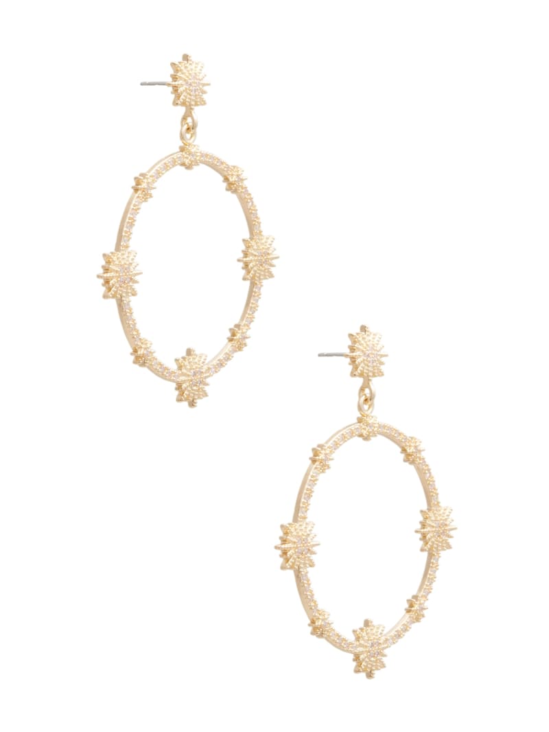 Guess Starburst Statement Hoop Earrings - Gold Guess Starburst Statement Hoop Earrings - Gold