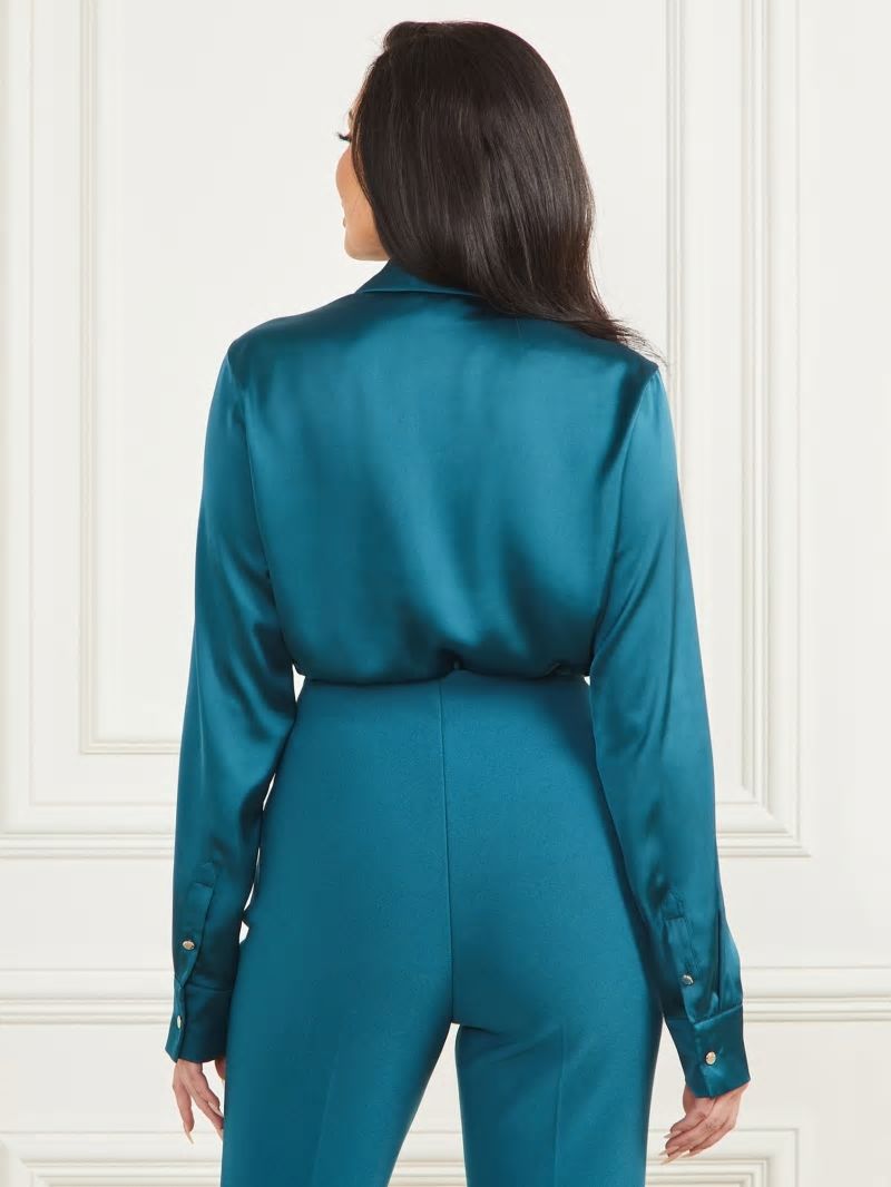 Guess Melissa Silky Blouse - Blue Opal Guess Melissa Silky Blouse - Blue Opal
