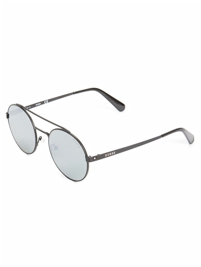 Guess Jack Round Aviator Sunglasses - Black Guess Jack Round Aviator Sunglasses - Black