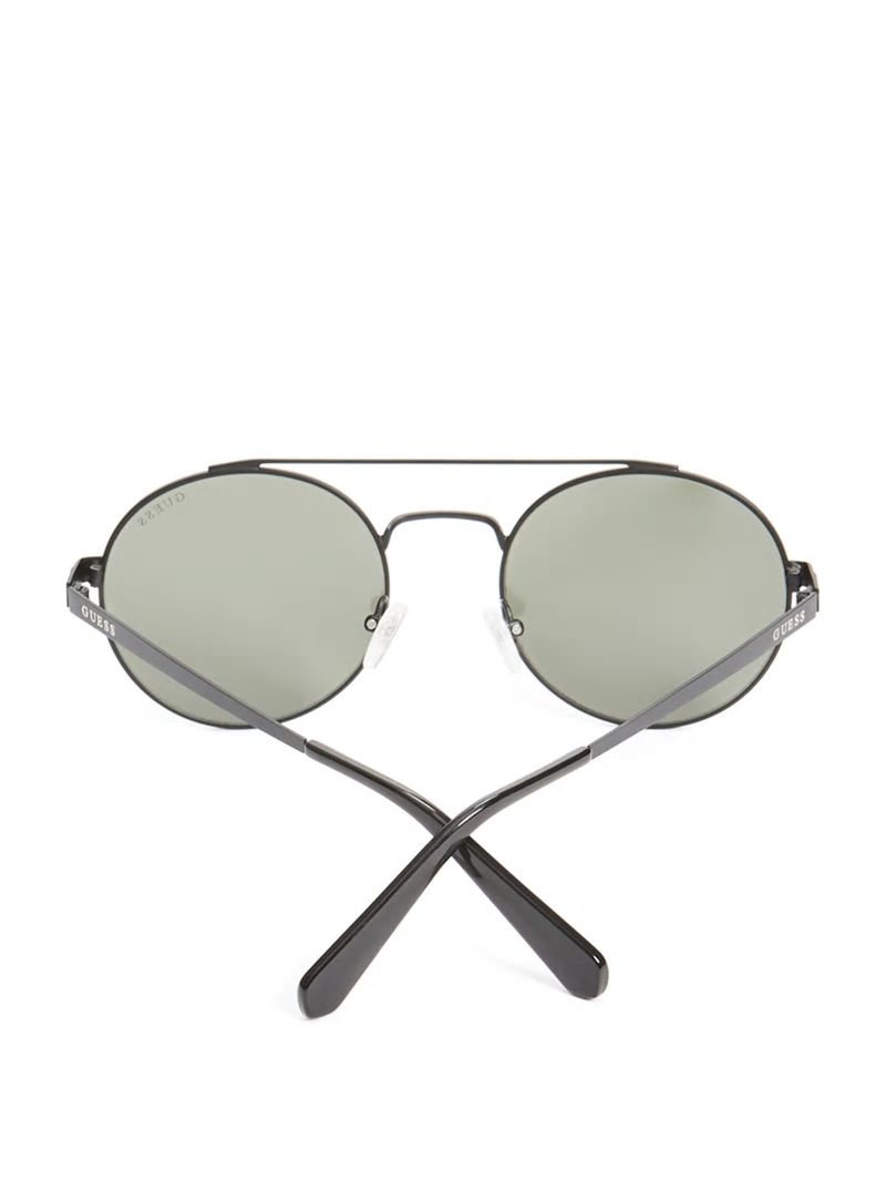 Guess Jack Round Aviator Sunglasses - Black Guess Jack Round Aviator Sunglasses - Black