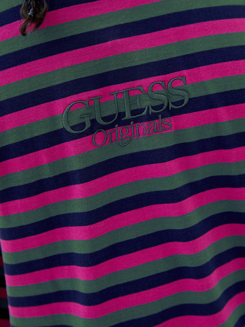 Guess GUESS Originals Eco Striped Tee - Cave Blue Multi Guess GUESS Originals Eco Striped Tee - Cave Blue Multi