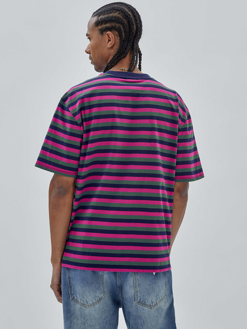 Guess GUESS Originals Eco Striped Tee - Cave Blue Multi Guess GUESS Originals Eco Striped Tee - Cave Blue Multi