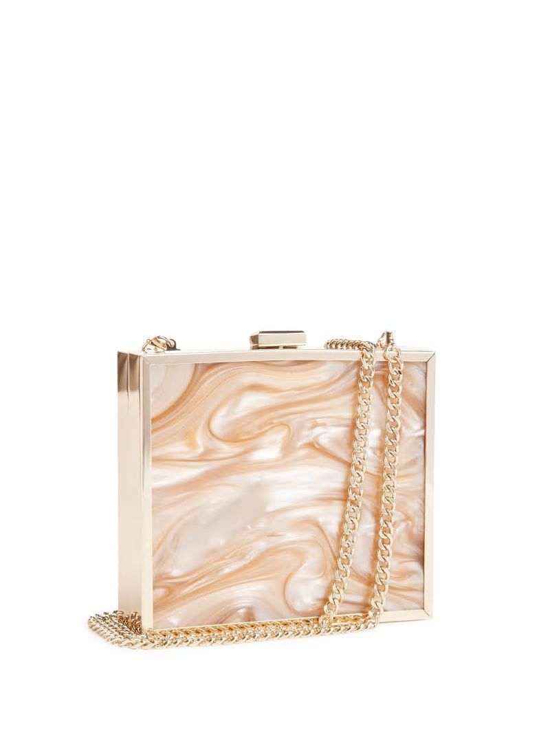 Guess Sutton Box Clutch - Silver/Gold Guess Sutton Box Clutch - Silver/Gold