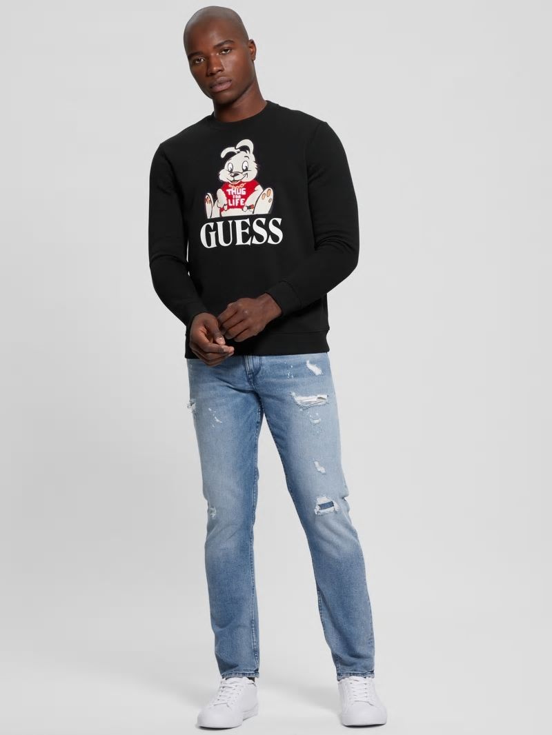 Guess Graphic Crewneck Sweatshirt - Black Guess Graphic Crewneck Sweatshirt - Black