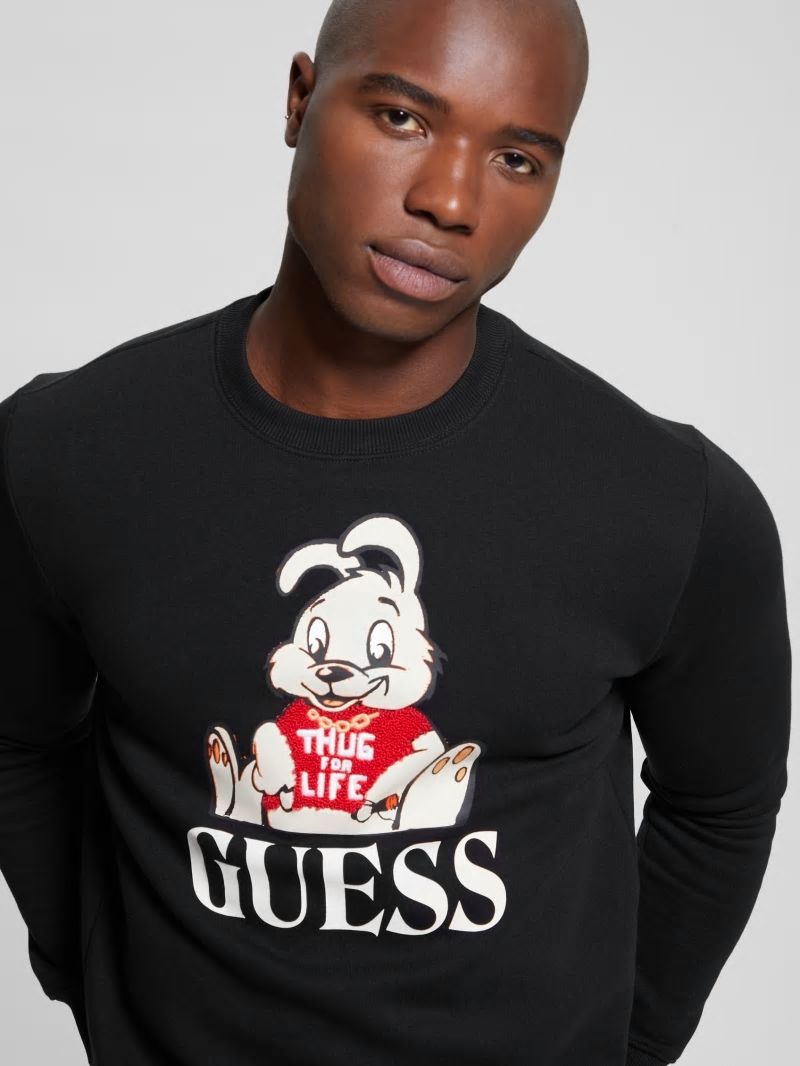 Guess Graphic Crewneck Sweatshirt - Black Guess Graphic Crewneck Sweatshirt - Black