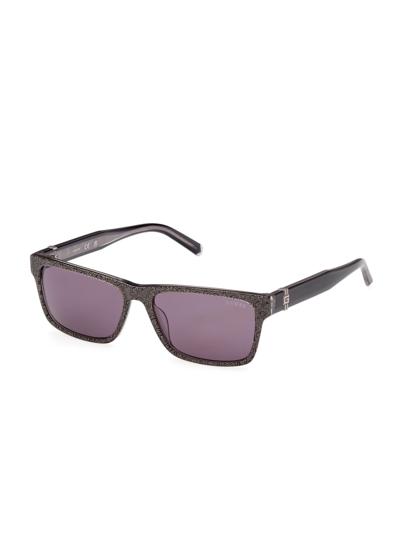 Guess Myles Plastic Square G Cube Sunglasses - Brown Guess Myles Plastic Square G Cube Sunglasses - Brown