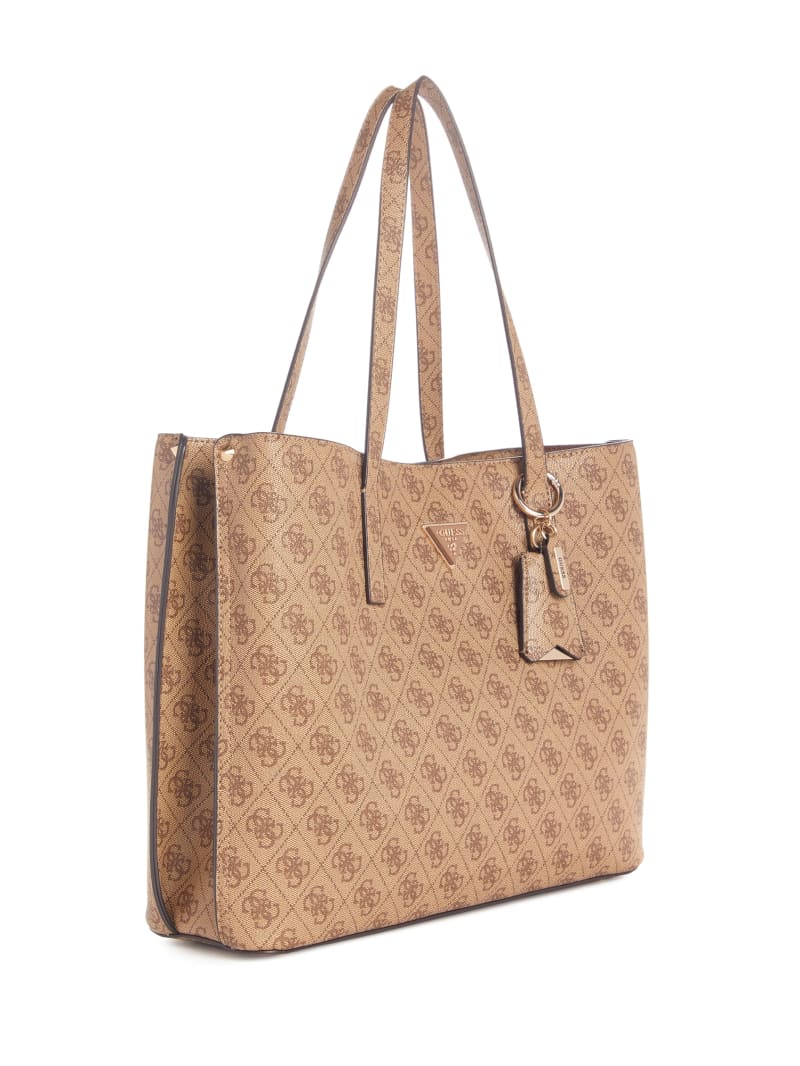 Guess Meridian Quattro G Girlfriend Tote - Latte Logo Guess Meridian Quattro G Girlfriend Tote - Latte Logo