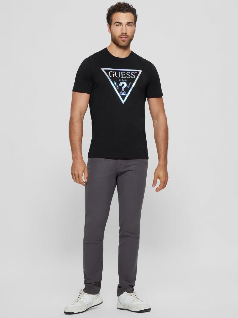 Guess Iridescent Signature Tee - Black Guess Iridescent Signature Tee - Black