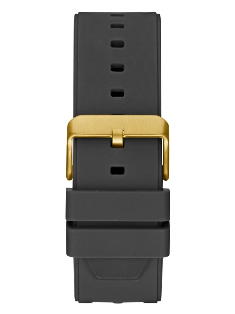 Guess Gold-Tone and Black Exposed Dial Multifunction Watch - Gold Guess Gold-Tone and Black Exposed Dial Multifunction Watch - Gold