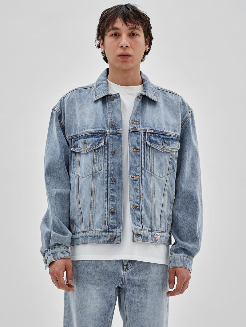 Guess GUESS Originals Denim Kit Jacket - Go Leo Lt Wash Guess GUESS Originals Denim Kit Jacket - Go Leo Lt Wash