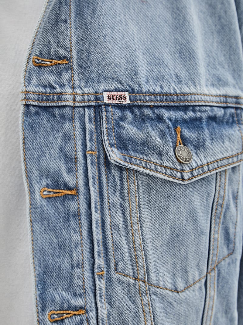 Guess GUESS Originals Denim Kit Jacket - Go Leo Lt Wash Guess GUESS Originals Denim Kit Jacket - Go Leo Lt Wash