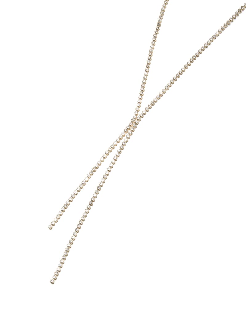 Guess Gold-Tone Crystal Y Necklace - Silver/Gold Guess Gold-Tone Crystal Y Necklace - Silver/Gold