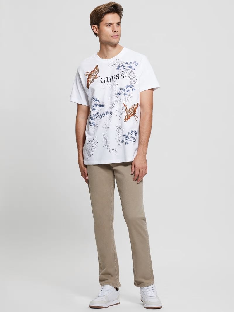 Guess Eco Logo Bird Tee - Pure White Guess Eco Logo Bird Tee - Pure White