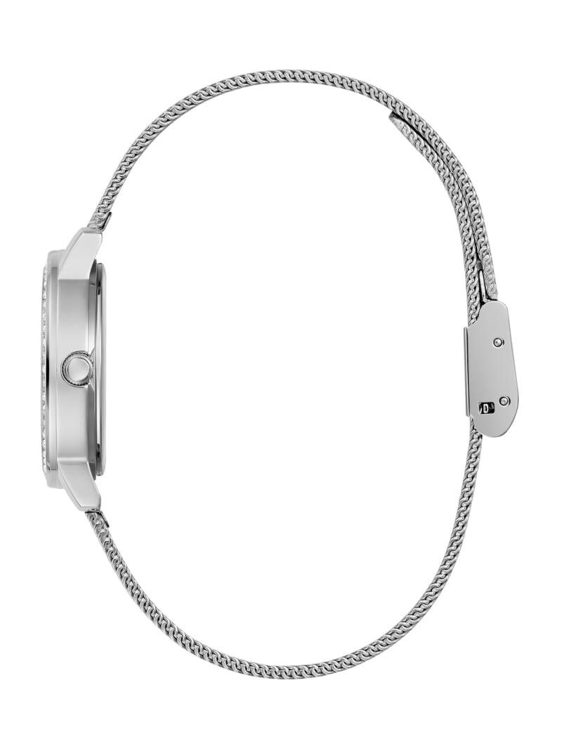 Guess Silver-Tone Mesh Analog Watch - Silver Guess Silver-Tone Mesh Analog Watch - Silver