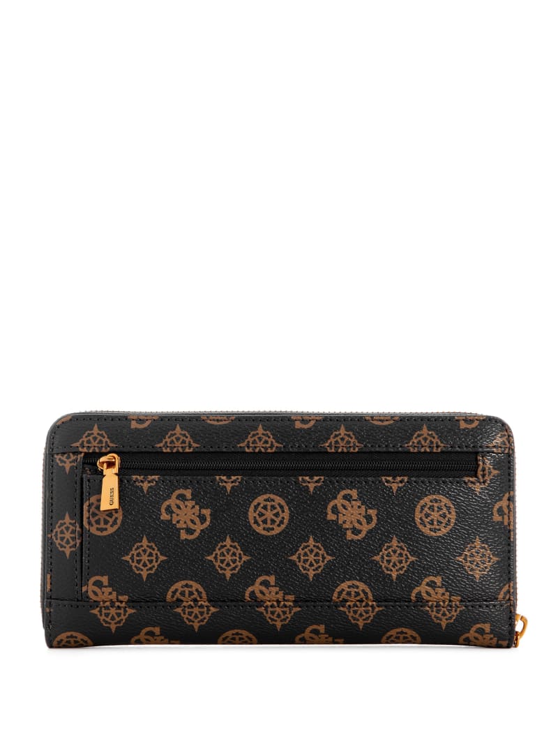 Guess Sestri Logo Large Zip-Around Wallet - Brown Guess Sestri Logo Large Zip-Around Wallet - Brown