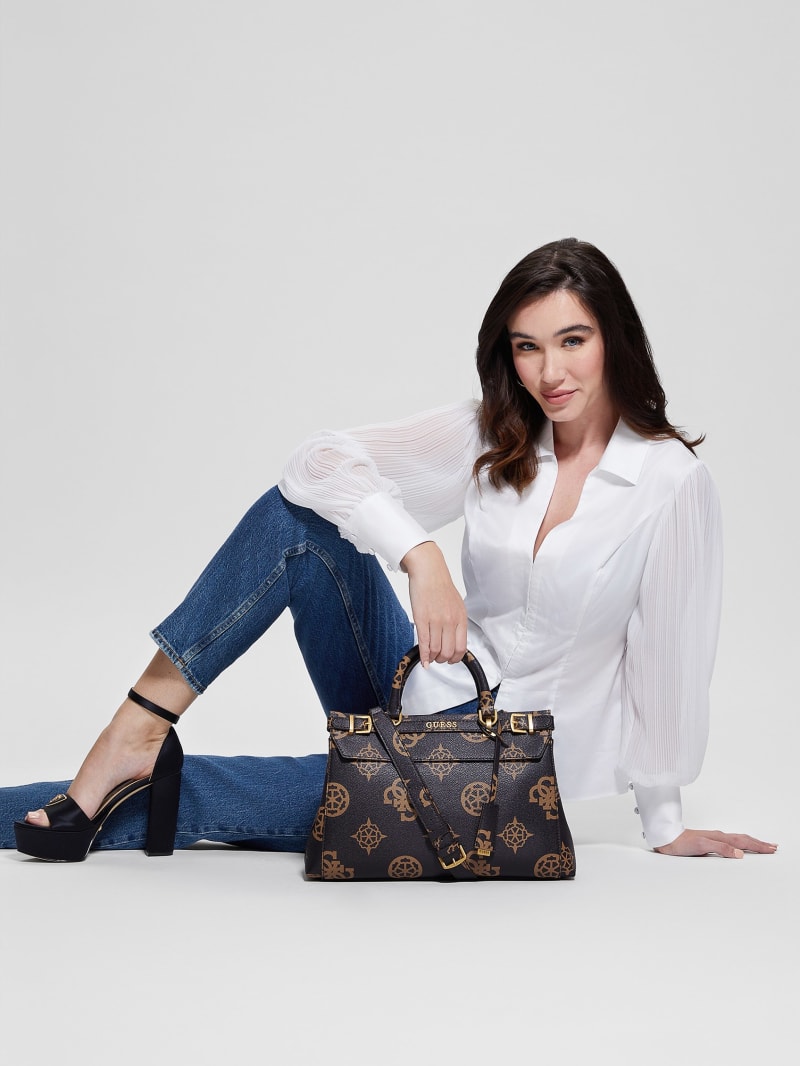 Guess Sestri Peony Luxury Satchel - 820 Melon Guess Sestri Peony Luxury Satchel - 820 Melon