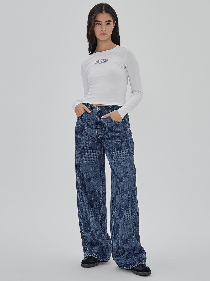 Guess GUESS Originals Laser Flare Jeans - Originals Dark Wash Guess GUESS Originals Laser Flare Jeans - Originals Dark Wash
