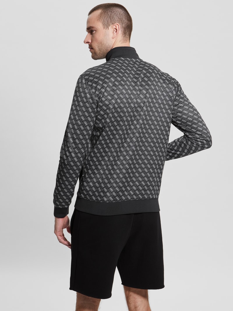 Guess Eco Korbin Track Jacket - 4g Aop Jet Black Guess Eco Korbin Track Jacket - 4g Aop Jet Black