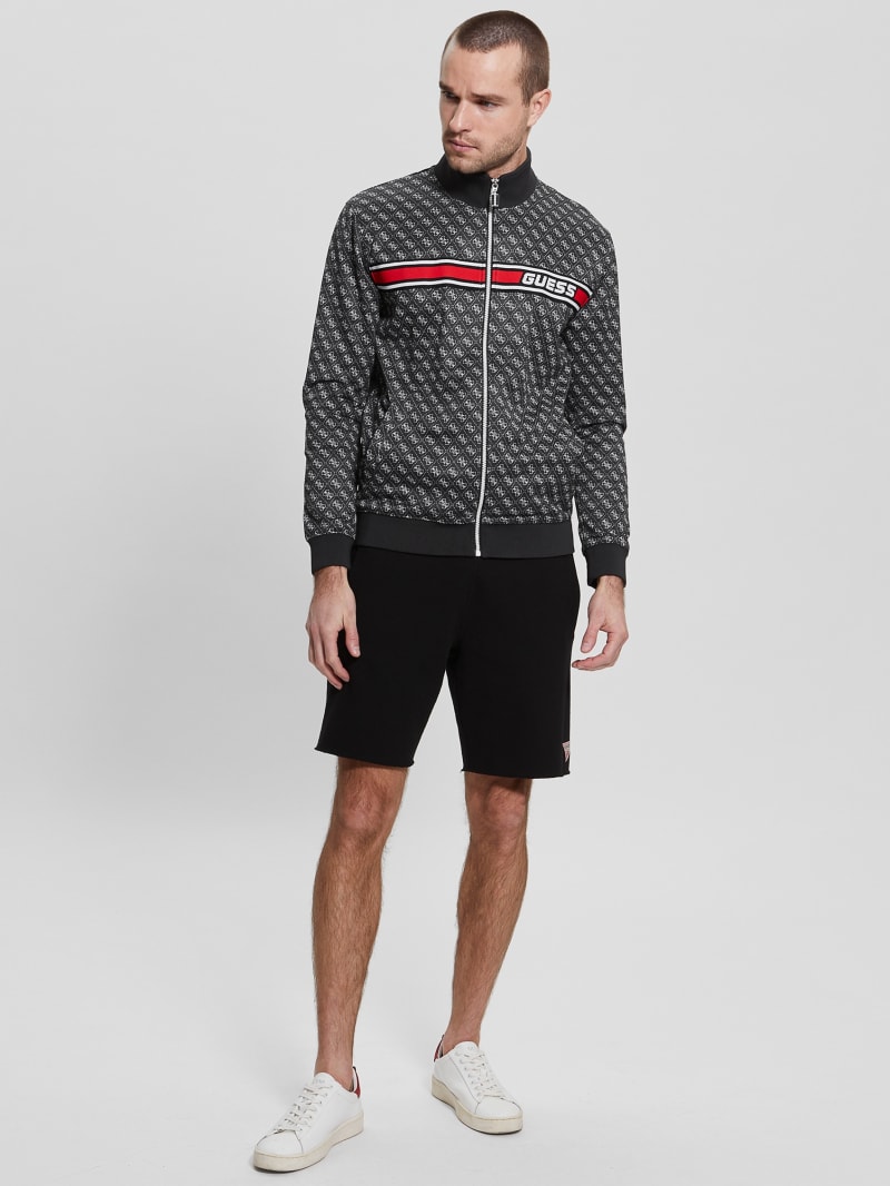 Guess Eco Korbin Track Jacket - 4g Aop Jet Black Guess Eco Korbin Track Jacket - 4g Aop Jet Black