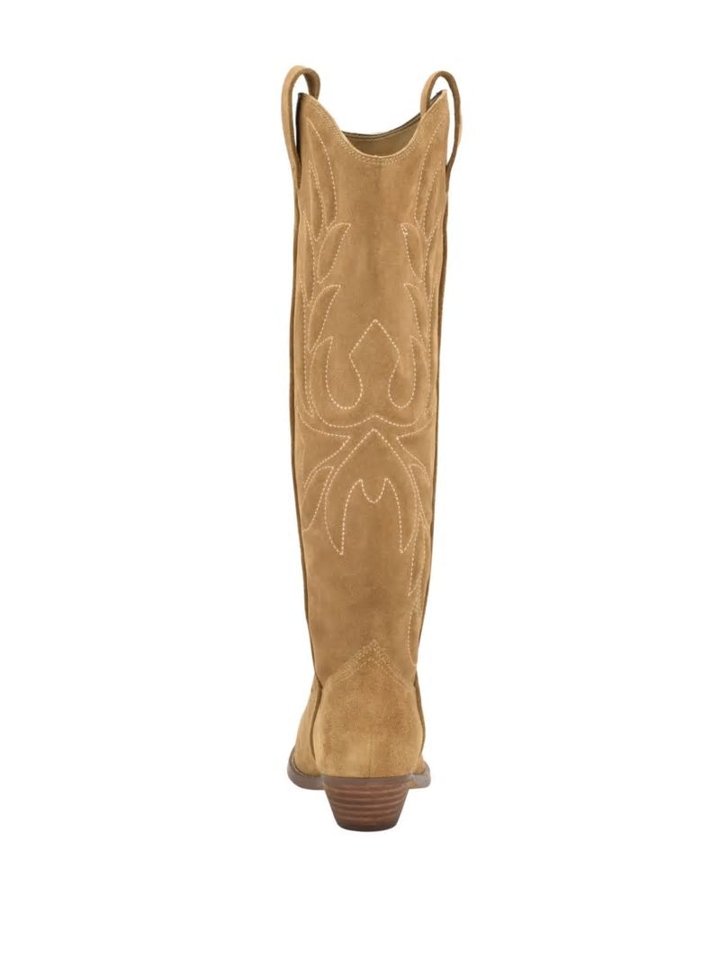 Guess Ginnifer Knee High Cowboy Boots - Medium Brown Guess Ginnifer Knee High Cowboy Boots - Medium Brown