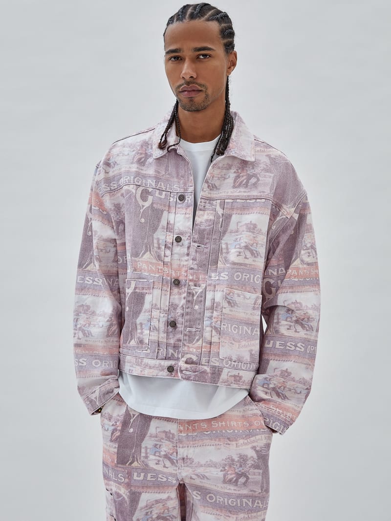 Guess GUESS Originals Ranch Studio Jacket - Vintage Ranch Print Guess GUESS Originals Ranch Studio Jacket - Vintage Ranch Print