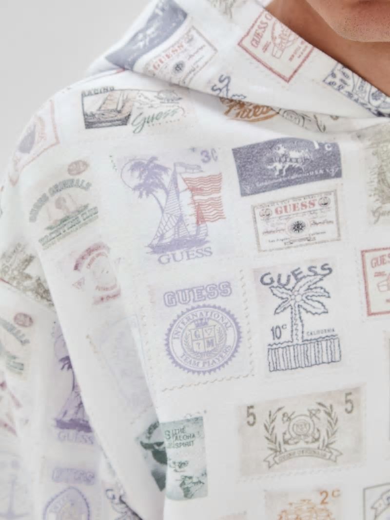 Guess GUESS Originals Eco Stamp Hoodie - White Peaks Multi Guess GUESS Originals Eco Stamp Hoodie - White Peaks Multi