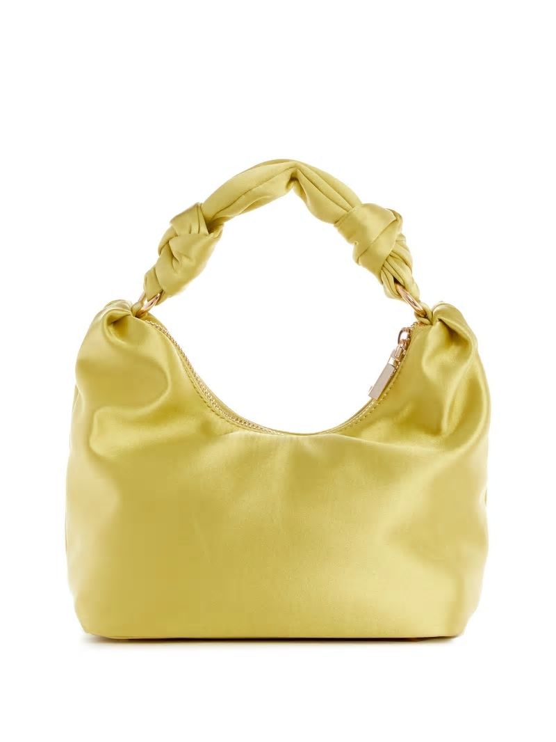 Guess Velina Satin Hobo Bag - Yellow Guess Velina Satin Hobo Bag - Yellow