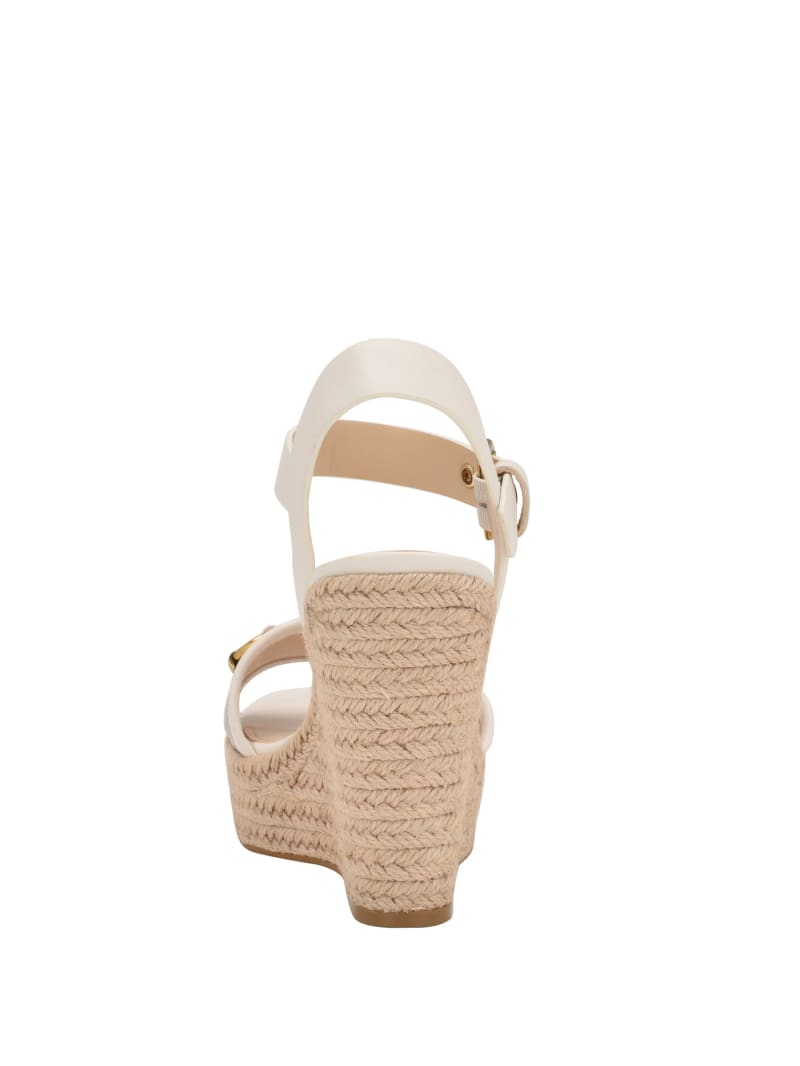 Guess Hisley Wedge Sandals - Ivory 150 Guess Hisley Wedge Sandals - Ivory 150