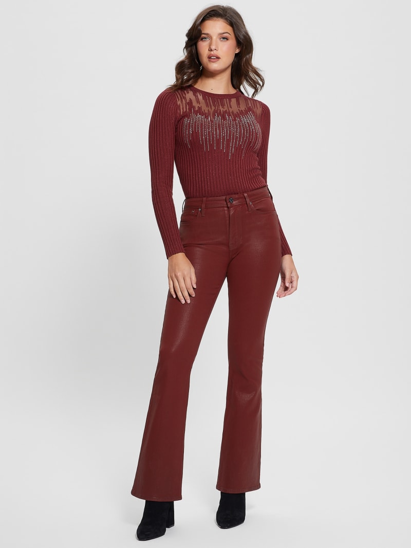 Guess Claudine Embellished Sweater - Tahiti Red Guess Claudine Embellished Sweater - Tahiti Red