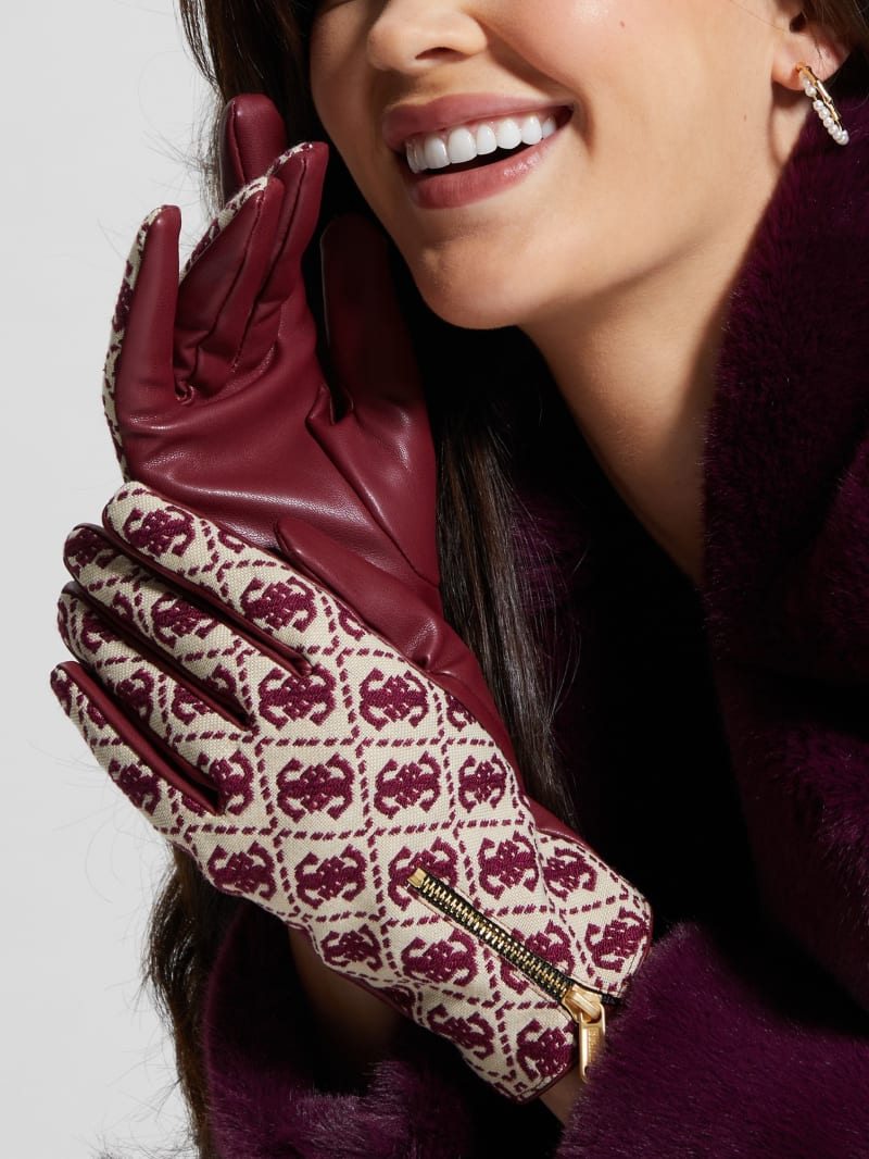 Guess Izzy Jacquard Quattro G Gloves - Montego Wash Guess Izzy Jacquard Quattro G Gloves - Montego Wash