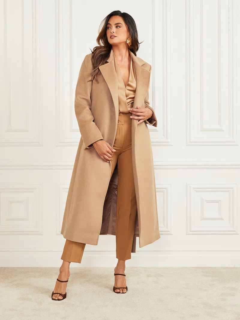 Guess Annie Wool Coat - Macchiato Multi Guess Annie Wool Coat - Macchiato Multi