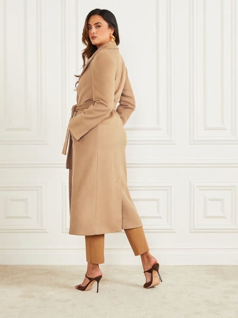 Guess Annie Wool Coat - Macchiato Multi Guess Annie Wool Coat - Macchiato Multi