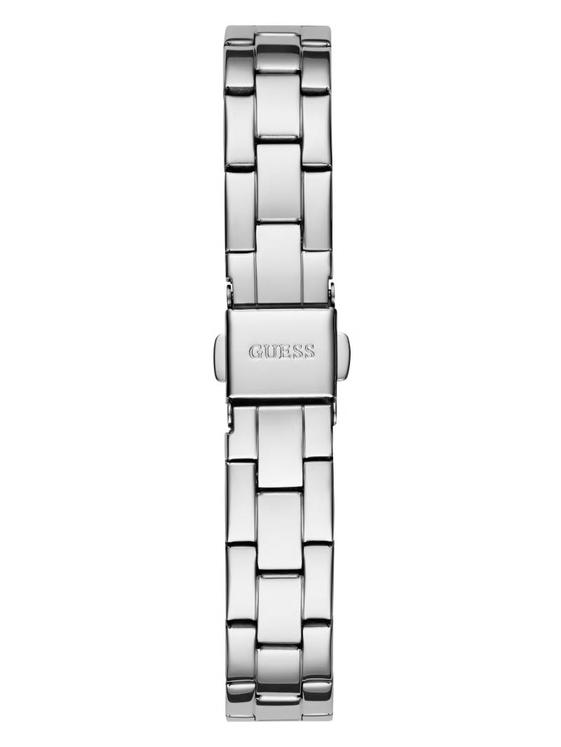 Guess Silver-Tone Crystal Barrel Analog Watch - Silver Guess Silver-Tone Crystal Barrel Analog Watch - Silver