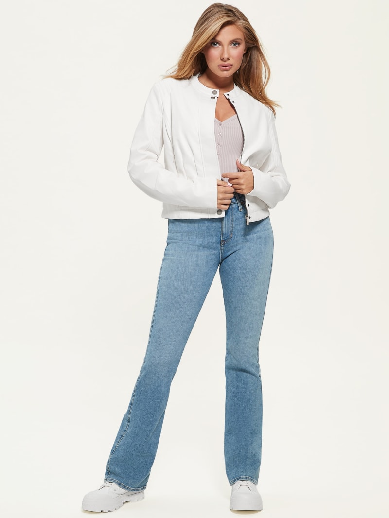 Guess Fiammetta Moto Jacket - Cream White Guess Fiammetta Moto Jacket - Cream White