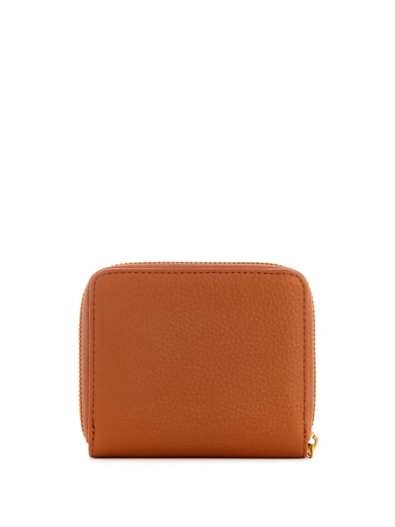 Guess Laryn Small Zip-Around Wallet - Cognac Guess Laryn Small Zip-Around Wallet - Cognac